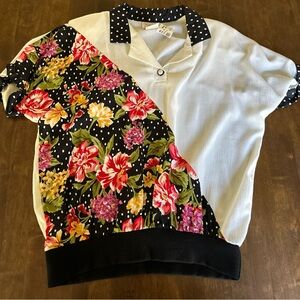 Vintage New 80s Blouse Granny Grandma 1980s Mom Grandmacore Retro Size 16 Floral